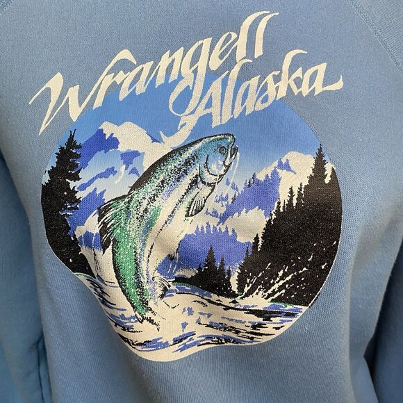 Vintage 70’s Hanes Crewneck Graphic Sweater. Alaska Graphic. USA. Medium. - Picture 2 of 13